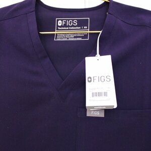 Figs Purple Catarina scrub top Size XS - NWT